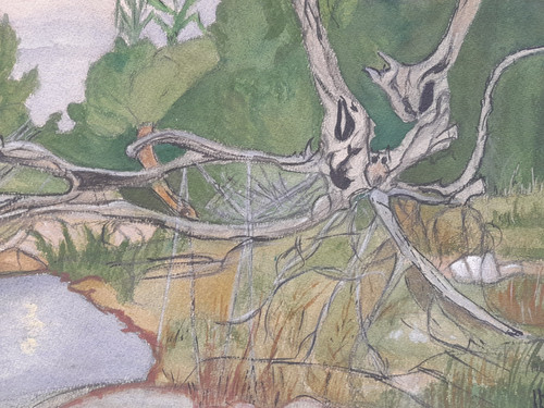 Peinture ancienne paysage - peinture,
