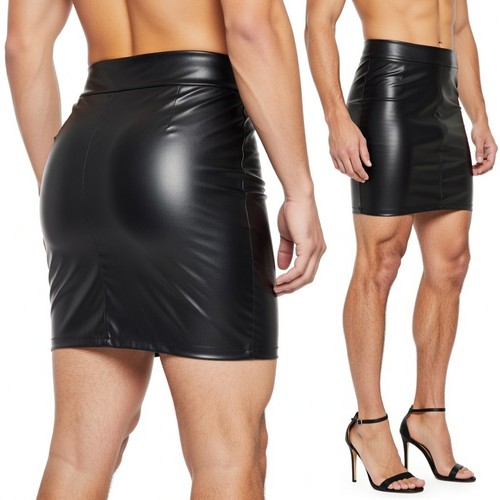 Jupe cuir lingerie bdsm - jupe,
