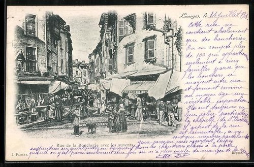 Cpa limoges rue - cpa, la