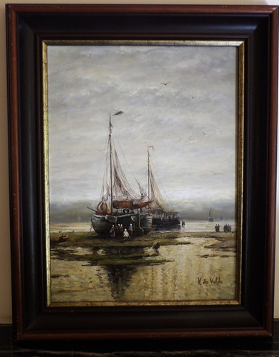 Huile sur bois - bois, marine