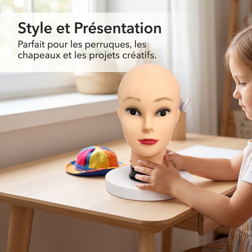 Tête coiffer plastique - tête,