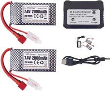 Lot de 2 batteries LiPo 7,4 V