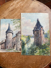  2 anciennes Aquarelles Paysage  début XXème à encadrer