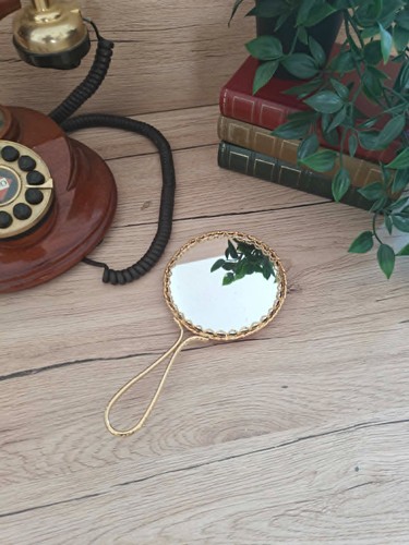 Ancien miroir main vintage - main,