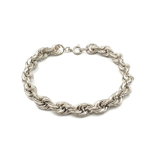Bracelet argent massif - en,