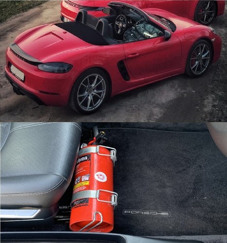 Support extincteur porsche - support, d'extincteur