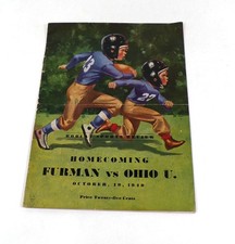 Programme De Football Universitaire Furman À Ohio 1940 10-19-40