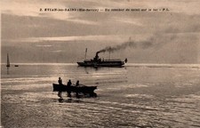 Old postcard - Evian-les-Bains - A sunset on the lake