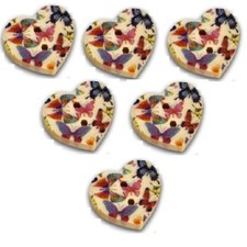 LOT 6 BOUTONS BOIS : coeur