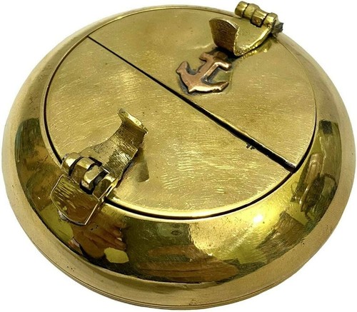 Cendrier laiton brillant - cendrier,