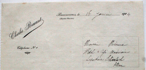 Lettre 1914 breuvannes - 🌟,
