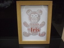 Tableau art mot LUXE BABY avec