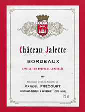 96 05 label BORDEAUX Château Jalette select ° Marcel Frécourt, trade elev.