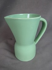 Antique earthenware pitcher, by SAINT-CLEMENT. Green.