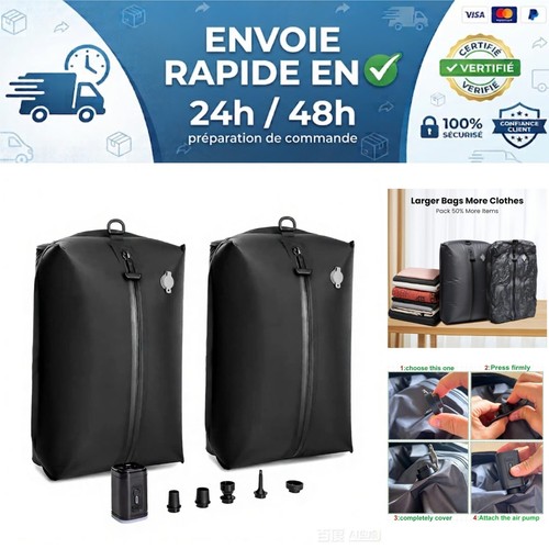 Sac sous vide rangement valise