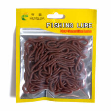50pcs Leurre Souple Ver de terre Pêche Perche Truite Chevesne Poisson