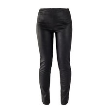 Pantalon Femme Casual En Cuir Synthétique Slim Fit Made In Italy 0951