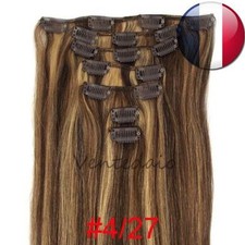 EXTENSIONS DE CHEVEUX A CLIPS 100% NATURELS REMY HAIR 53CM MIXTE 4/27