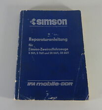 Repair Manual Simson S 51/1/S 70/1 & Simson Scooter SR 50/1 SR 80/1 '1988