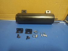 Radiator Coolant Fluid Overflow Puke Tank 3"x 10" Black StainlessSteel Reservoir