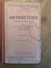 Livre Scolaire Ancien D'arithmétique Année 1920