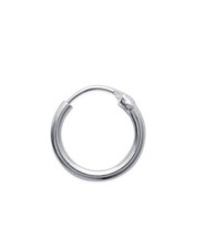 Boucle d'oreille UNITAIRE créole diametre 10 mm argent massif 925°°°garanti
