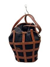 JUST CAMPAGNE Canvas Shoulder Bag Black Unisex Used