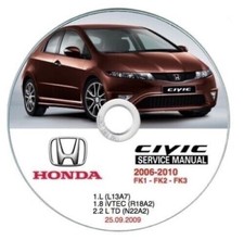 Honda Civic (2006-2010) Manuel Atelier pour Windows et Internet Explorer Sur DVD