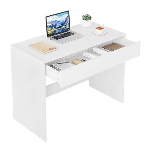 Bureau blanc avec tiroir - blanc,