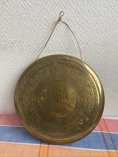 Ancien gong laiton decor - ancien,