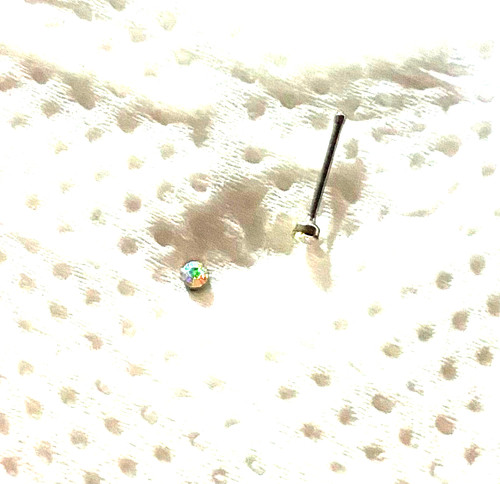 Piercing droit nez - -, brillant