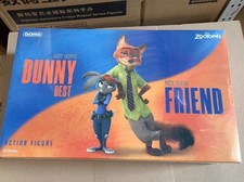 GONG Zootopia Cartoon Action Figure Bunny Judy Hopps Fox Nick Wilde Model Toys