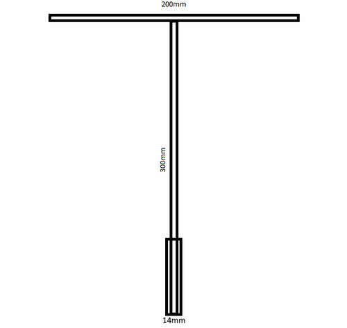 Clé longue de 14mm - clé, "t"