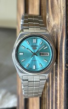 Seiko 5 Automatic 17 Jewels Ice Blue Dial(Changed) Japan Men's Watch Cal-7009