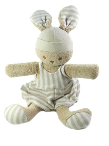 Doudou lapin beige combinaison