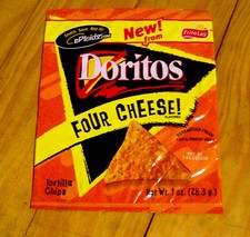 RARE vintage 1990s DORITOS FOUR CHEESE chips BAG old food packaging FRITO LAY