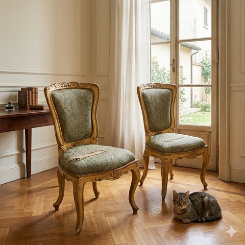 Paire chaises anciennes - chaises,