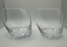 Whiskey Rocks Lowball Glasses Chivas Regal Scotch Whisky Slanted Tilted Set Of 2