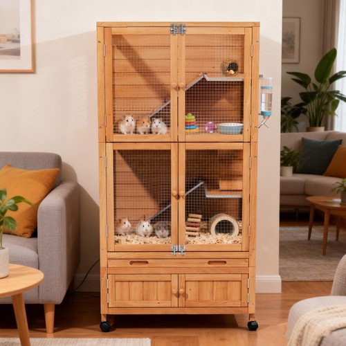 Tier wooden hamster - wooden,