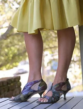 Cydwoq  Boomerang Heel, Multicolored, Leather, Art to Wear, Sz 38.5, 8.5US, $370