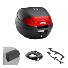 Kit De Top Case GIVI E300N2B Noir Rouge Pour Honda 125 SH MODE 2021-2025