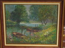 Tableau Jacques Huet  huile