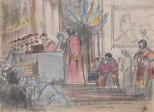 Pierre Henri Vaillant (1878-1939) (01) - pastel et crayon - Cardinal Dubois