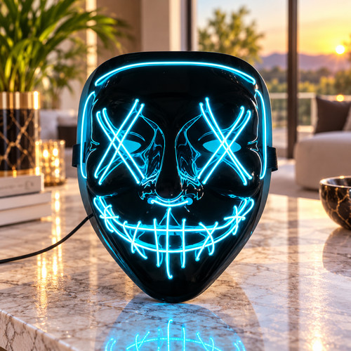 Masque halloween led - masque,