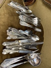 Ancienne Ménagère Métal Argenté 51 Pièces Poinçonnées 