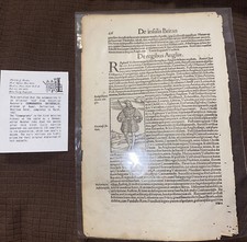 Cosmographia Universalis 1552  Leaf Page Original