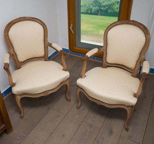 Paire fauteuils style louis - paire,