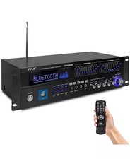 PYLE Bluetooth Home Theater Amplifier - Built-in Cooling Fan with & Radio