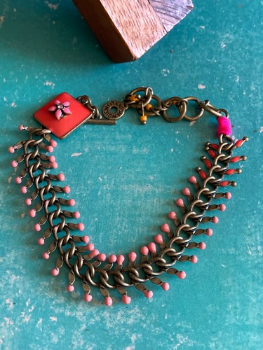 Bracelet fleur email - bracelet,