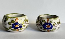 2 SALIERES FAIENCE MARTRES